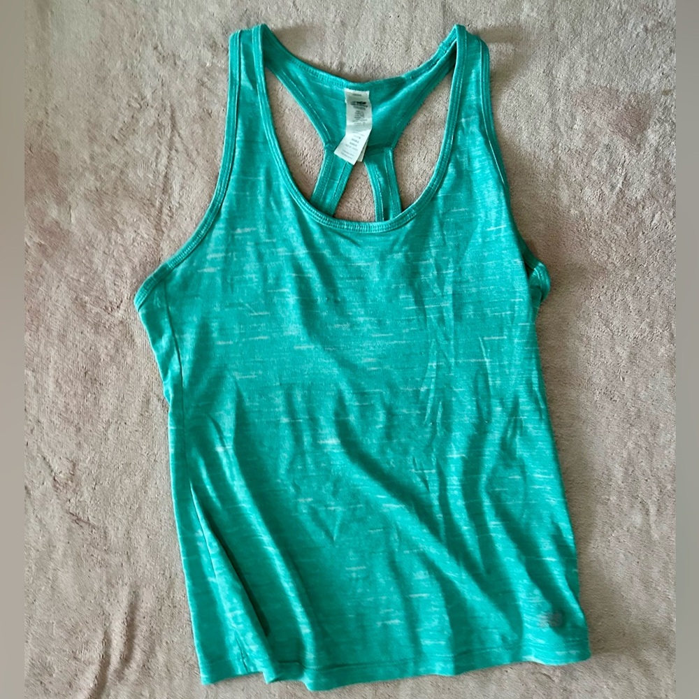 New Balance Aqua/Mint Racerback Tank Top